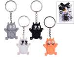 Colorful cat silicone keychain