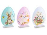 Colorful cloth egg with Easter bunny print