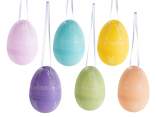 Colorful hanging Easter egg with rabbit print