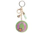 Colorful letter O charm / keychain rhinestones and pendants
