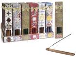 Conf. 30 stick incenso con portaincenso in legno maiolica