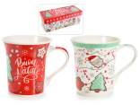 Confezione regalo 2 tazze natalizie in porcellana 300ml