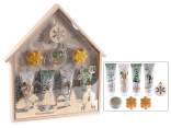 Confezione regalo con 5 creme, 2 bombe bagno e 1decoro legno