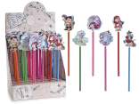 Crayon avec décoration de ressort bois thème conte de fées