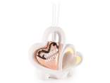 Cuori in porcellana con luce LED e stick per maestra