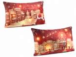 Cuscino imbottito natalizio sfoderabile con luci LED