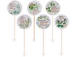 Decorative ceramic and wooden stick with aromatic herbs