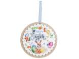 Decoro in legno con scritta Happy Easter da appendere