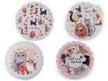 Dessous de plat en céramique décoré de chats et doté