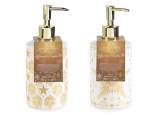 Dispenser natalizio in ceramica 450 ml con sapone mani