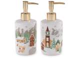 Dispenser natalizio per sapone in ceramica 320 ml