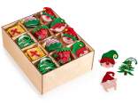 Display 144 Christmas decorations in cloth with adhesive
