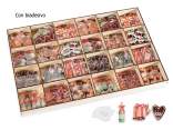 Display 288 wooden Christmas decorations double-sided tape