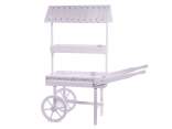 Display and decorative cart in lilac wood