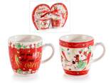 Gift box of 2 porcelain cups with 