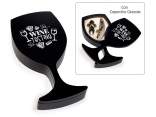 Gift set with 2 wine accessories in a glass