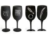 Glass with 3 sommelier accessories for wine