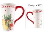 Glossy ceramic mug with 