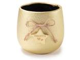 Golden ceramic vase with string and star for teachers