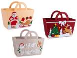 Handbag, cloth basket Christmas decorations and handles