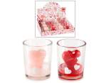 Heart-shaped candle glass jar with the words Love You