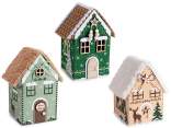 House-shaped cloth container basket with opening roof