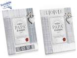 Idée cadeau cadre photo en bois pour papa avec pendentif