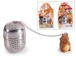 Infusore in acciaio inox alimentare con scoiattolo in resina