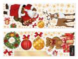 Juego de 2 láminas de pegatinas navideñas electrostáticas pa