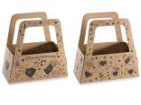 Kraft paper bag / envelope with chicken print with handles