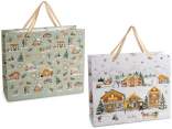 Large Christmas paper bag / envelope with satin handles