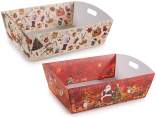 Large Christmas paper tray with handles