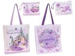 Lavender Print Fabric Bag and Pouch Set
