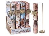 Lot de 30 bâtonnets d'encens tubulaires avec porte-encens