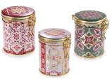 Maiolica metal food jar with airtight seal