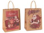 Medium Kraft Paper Bag / Envelope with Christmas Decorations