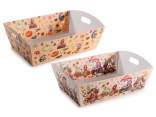 Medium paper tray with handles autumn print