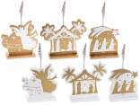 Memoclip a Presepe natalizio in legno Natività