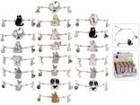 Metal bracelet with dog and cat theme in test tube