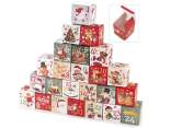 Modular Advent Calendar Set with 24 Paper Boxes