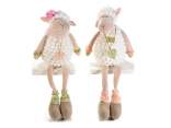 Mouton aux longues jambes en tissu doux avec pendentif coeur