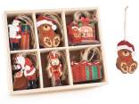 Muestra 60 adornos colgantes navideños vintage