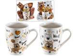 Mug en porcelaine de 300 ml avec décor de chiens