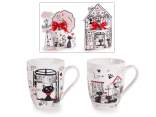 Mug en porcelaine de 300 ml avec décorations de chat