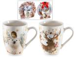 Mug en porcelaine de 300 ml décoré d'animaux de la forêt