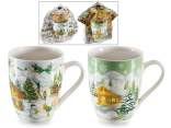 Mug en porcelaine de 300 ml décoré d'un paysage enneigé