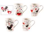 Mug en porcelaine de 350 ml avec poulets