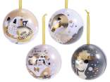 Openable metal Christmas ball to hang