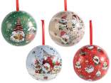 Openable metal ball to hang gnome decoration