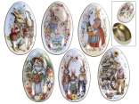 Openable metal egg with Easter print to place on a table